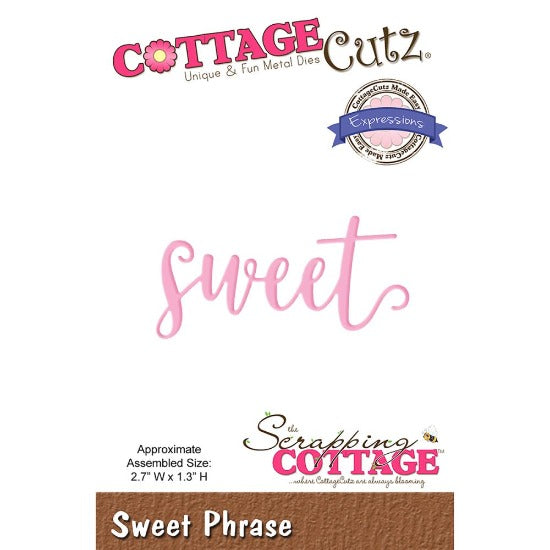 Cottage Cutz - 'Sweet' Sentiment Cutting Die - Crafty Wizard