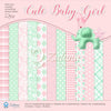 12" x 12" paper pad - Cute Baby Girl - Crafty Wizard