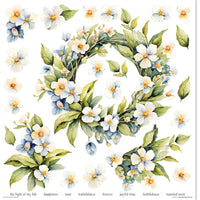 11.8" x 12.1" paper pad - Spring Wreath