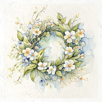 Spring Wreath 3 - rice paper set