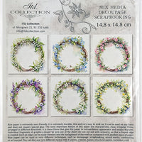 Spring Wreath 5 - rice paper set