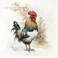 Roosters 1 - rice paper set
