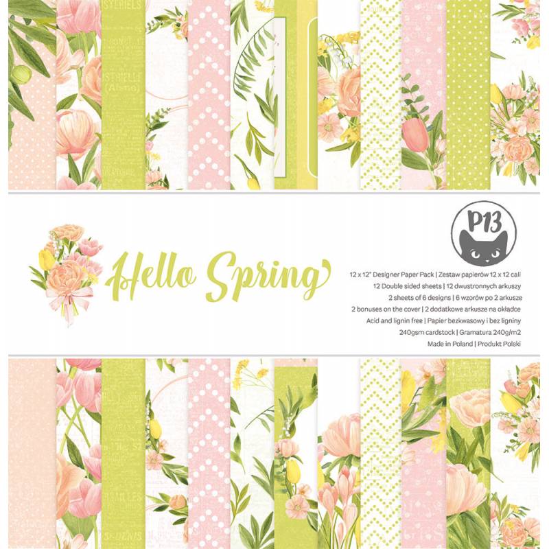 12" x 12" paper pad - Hello Spring