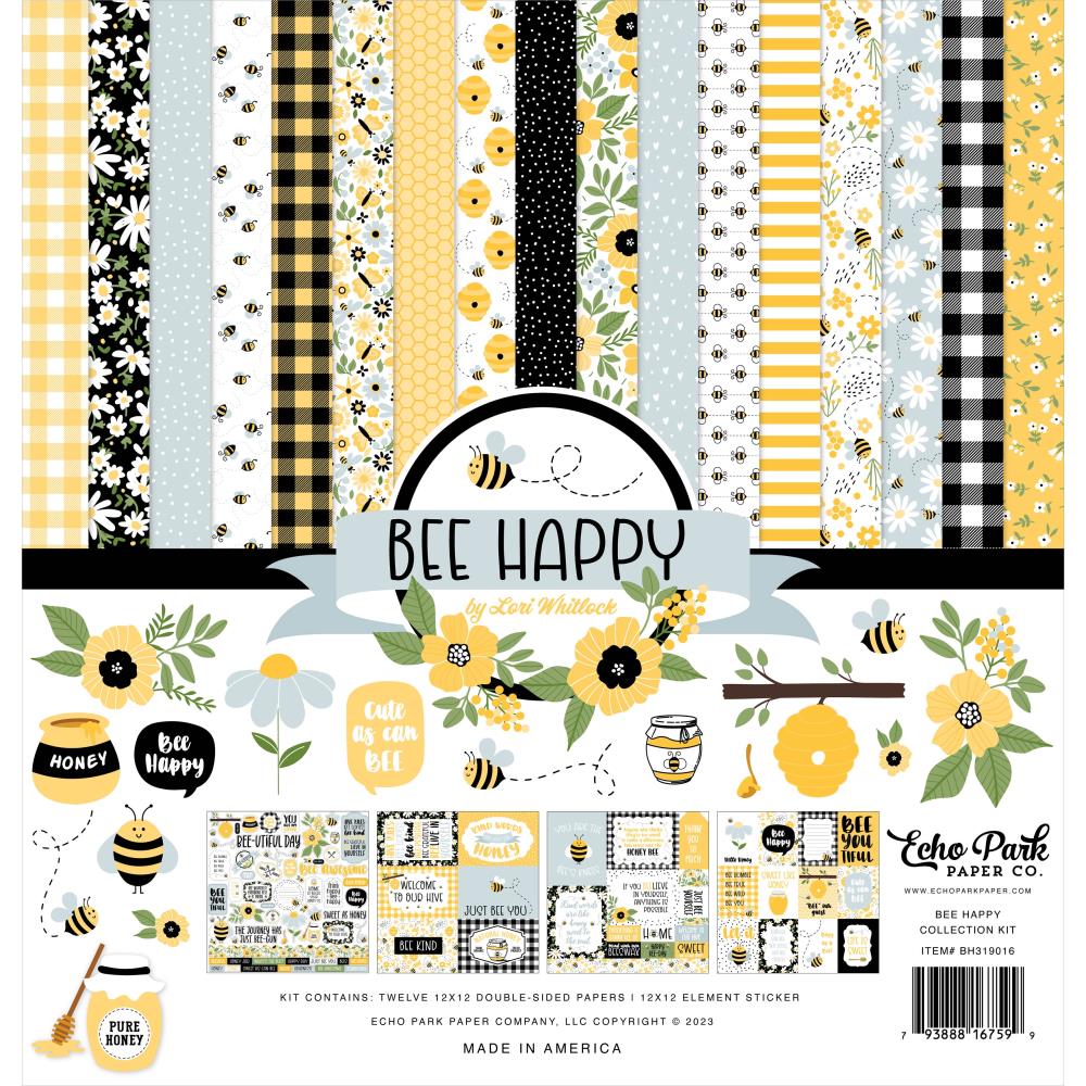 12" x 12" paper pad - Bee Happy