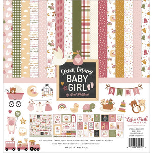 12" x 12" paper pad - Special Delivery Baby Girl