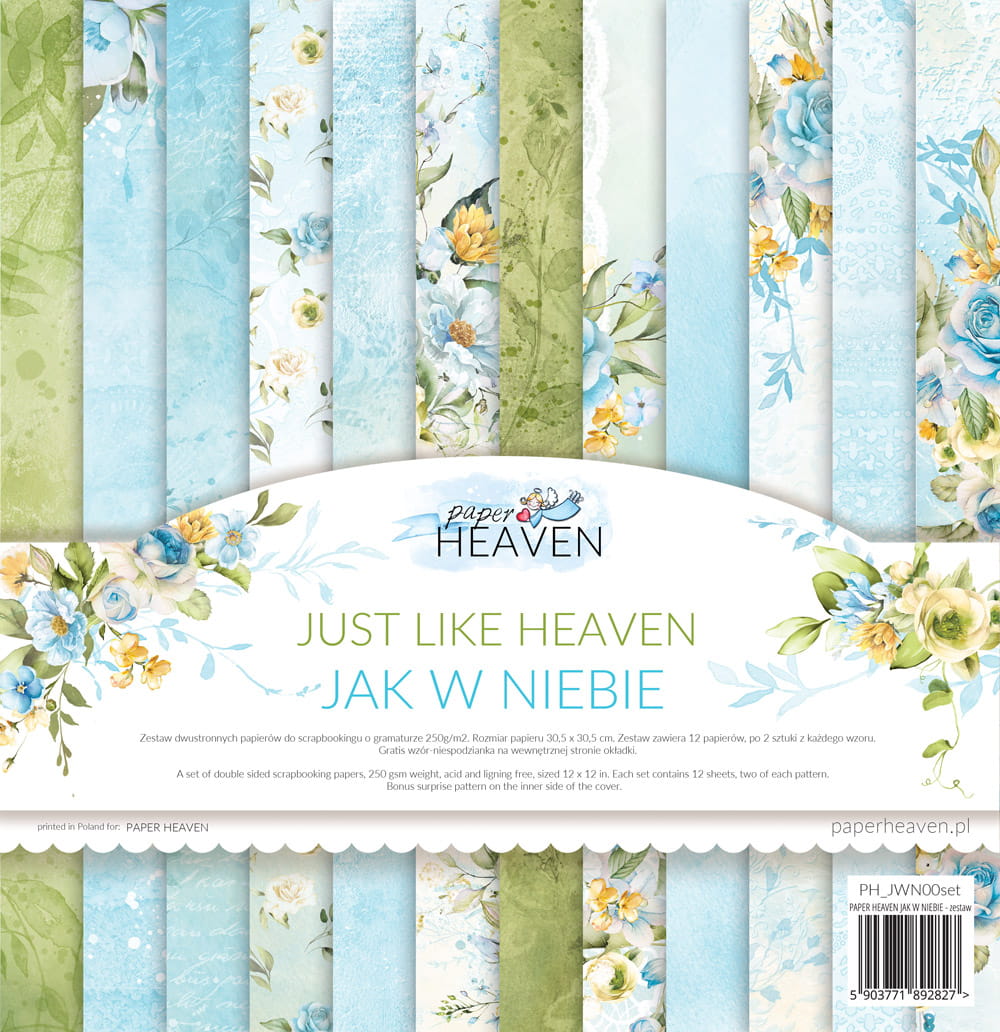 12" x 12" paper pad - Just Like Heaven