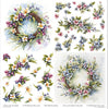 11.8" x 12.1" paper pad - Spring Wreath