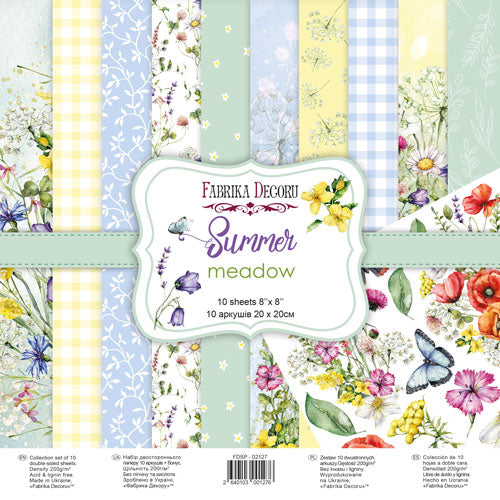 8" x 8" paper pad - Summer Meadow