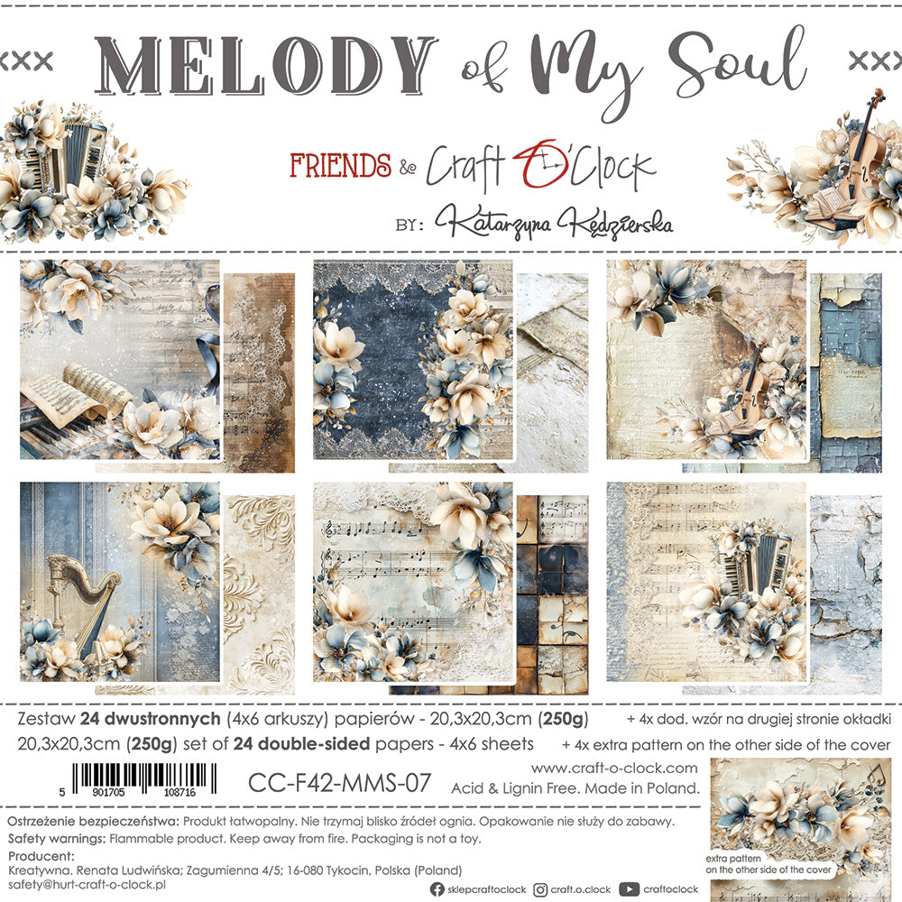 8" x 8" paper pad - Melody of My Soul