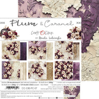 8" x 8" paper pad - Plum & Caramel