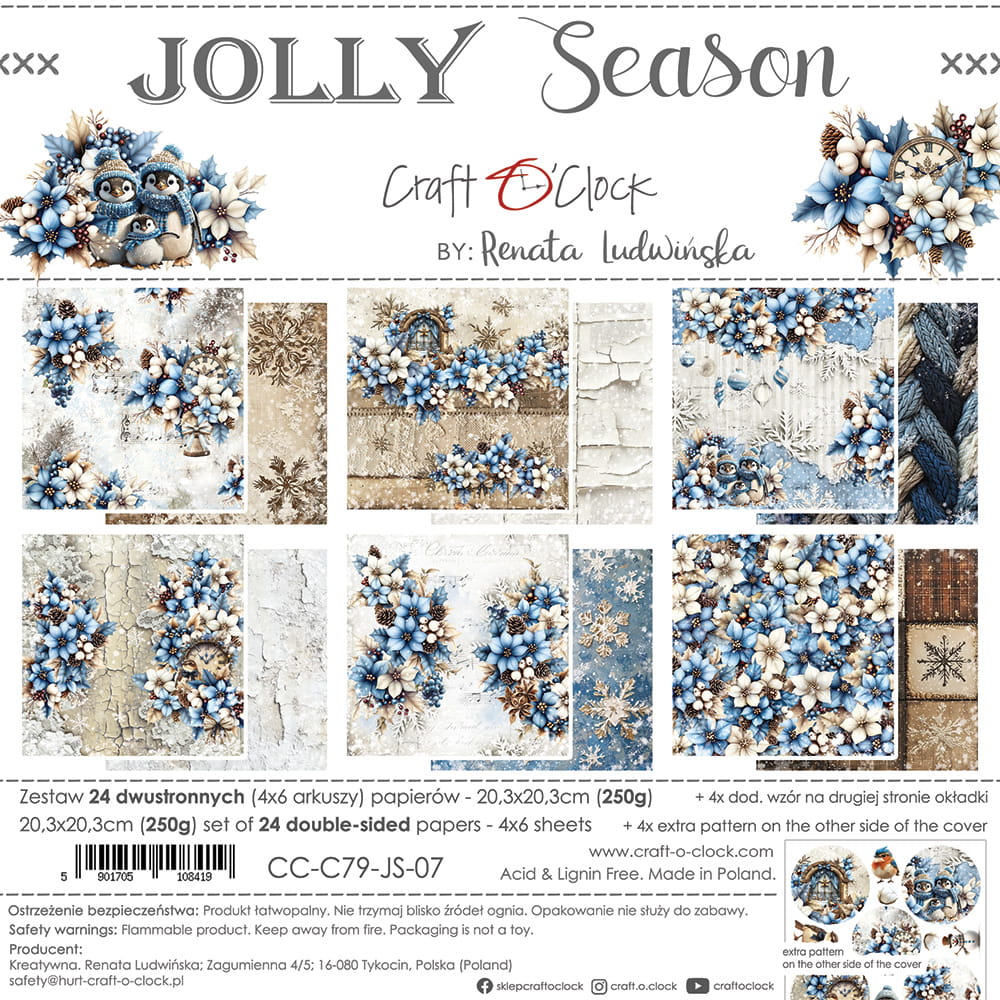 8" x 8" paper pad - Jolly Season