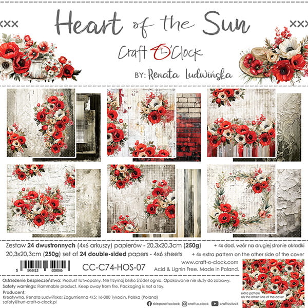 8" x 8" paper pad - Heart of the Sun