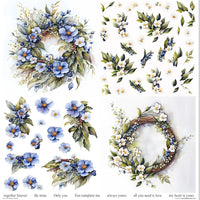 11.8" x 12.1" paper pad - Spring Wreath