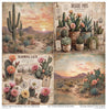 11.8" x 12.1" paper pad - Desert Flowers
