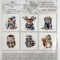 Winter Fun Animals 2 - rice paper set