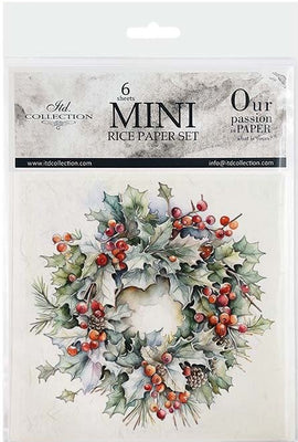 Christmas Wreaths 1 - rice paper set