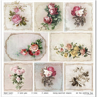 11.8" x 12.1" paper pad - Flower Post - Rose