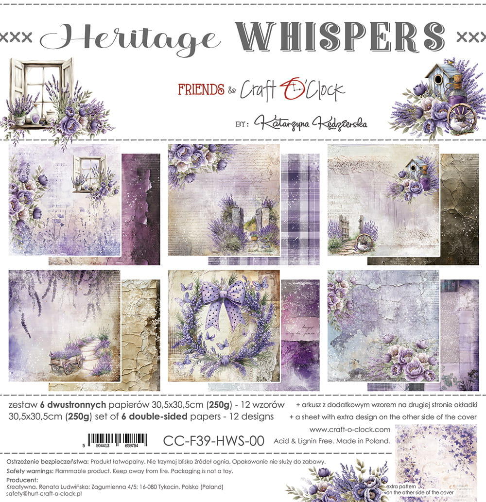 12" x 12" paper pad - Heritage Whispers