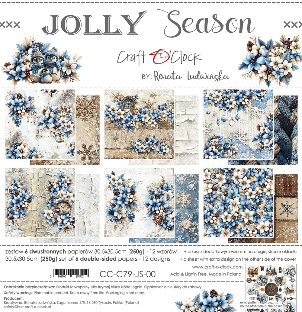 12" x 12" paper pad - Jolly Season