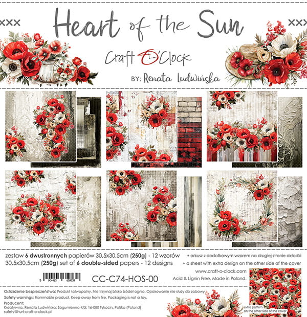 12" x 12" paper pad - Heart of the Sun