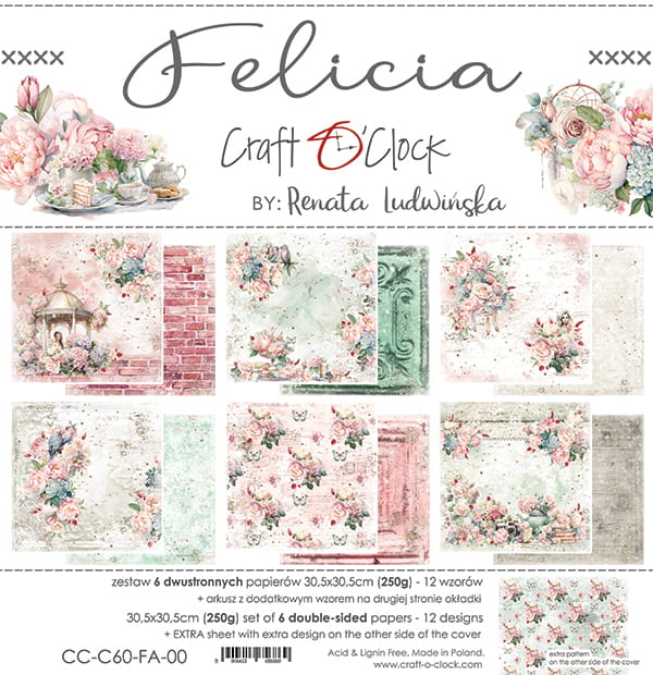 12" x 12" paper pad - Felicia