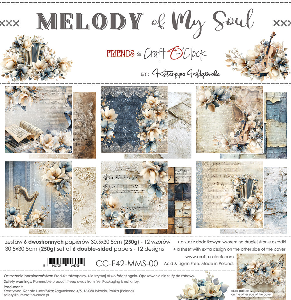 12" x 12" paper pad - Melody of My Soul