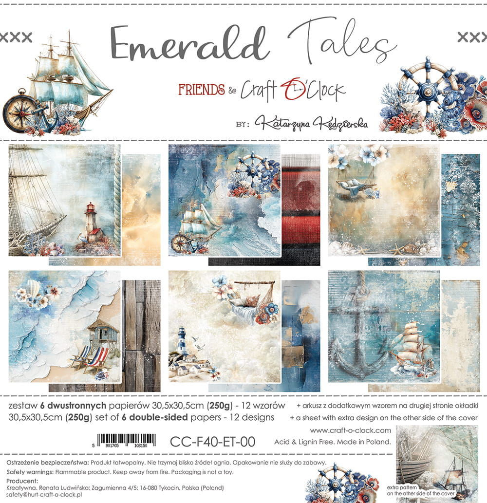 12" x 12" paper pad - Emerald Tales