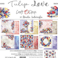 12" x 12" paper pad - Tulip Love