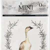 Geese and wreaths - rice paper set