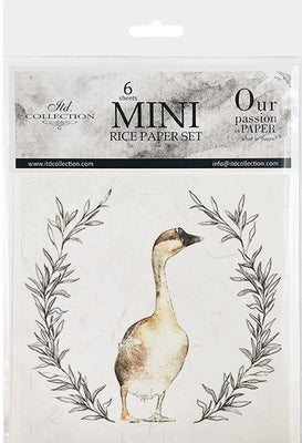Geese and wreaths - rice paper set