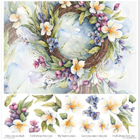 11.8" x 12.1" paper pad - Spring Bouquet