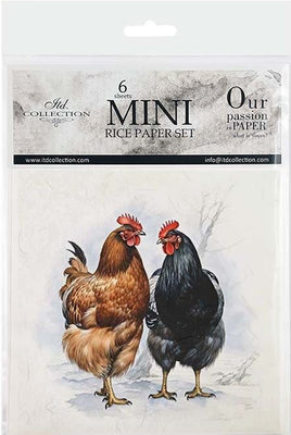 Hens  1 - rice paper set