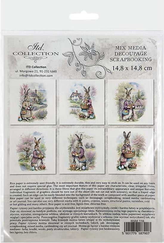 Easter Rabbits 2 - rice paper set | Crafty Wizard