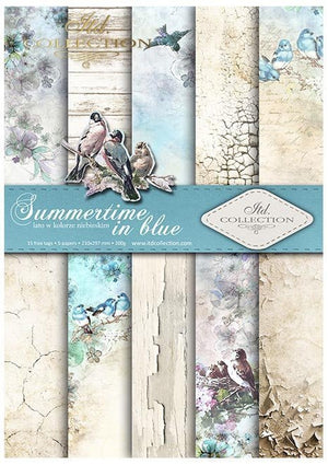 A4 Summertime in Blue paper pad