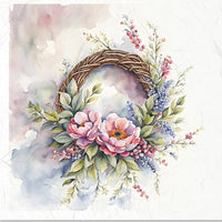 Spring Wreath 2 - rice paper set