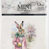 Easter Rabbits  4 - rice paper set