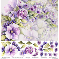 11.8" x 12.1" paper pad - Spring Bouquet