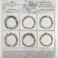 Spring Wreath 4 - rice paper set