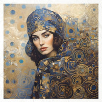 Inspired by Klimt 1 - rice paper set