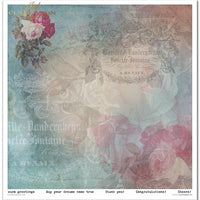 11.8" x 12.1" paper pad - Flower Post - Rose