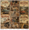 11.8" x 12.1" paper pad - Route 66 The Road of Dreams