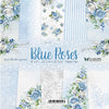 8" x 8" paper pad - Blue Roses - Crafty Wizard