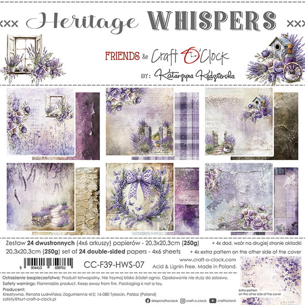 8" x 8" paper pad - Heritage Whispers