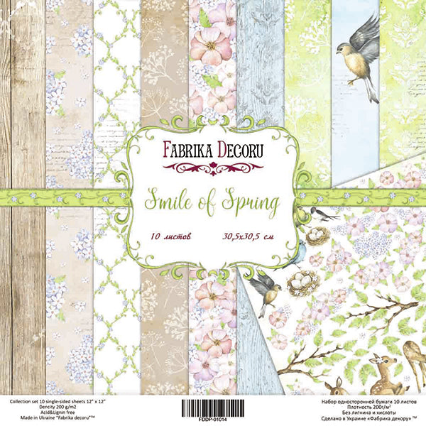 8" x 8" paper pad - Smile of Spring