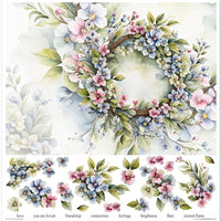 11.8" x 12.1" paper pad - Spring Bouquet