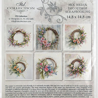 Spring Wreath 1 - rice paper set