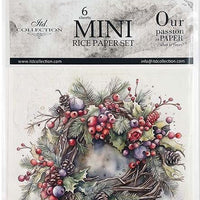 Christmas Wreaths 2 - rice paper set