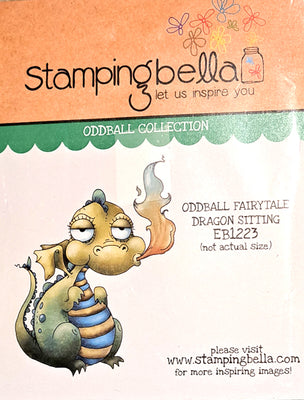 Stamping Bella  - Oddball Fairytale Dragon Sitting - Rubber Stamp Set