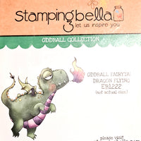Stamping Bella  - Oddball Fairytale Dragon Flying - Rubber Stamp Set