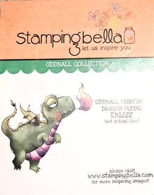 Stamping Bella  - Oddball Fairytale Dragon Flying - Rubber Stamp Set
